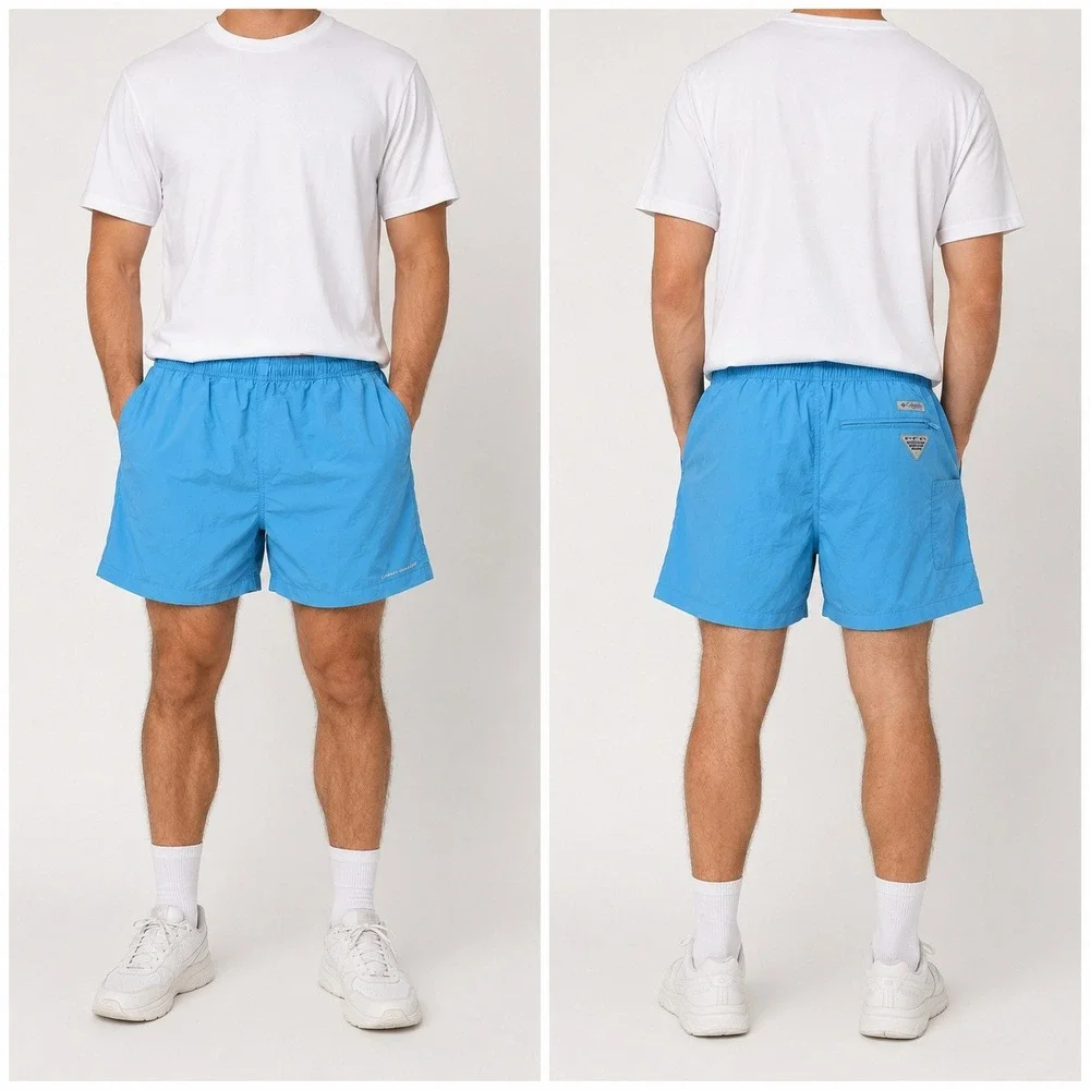 Columbia PFG‎ Omni Shade Fishing Swim Shorts Blue XXL 6in Inseam
